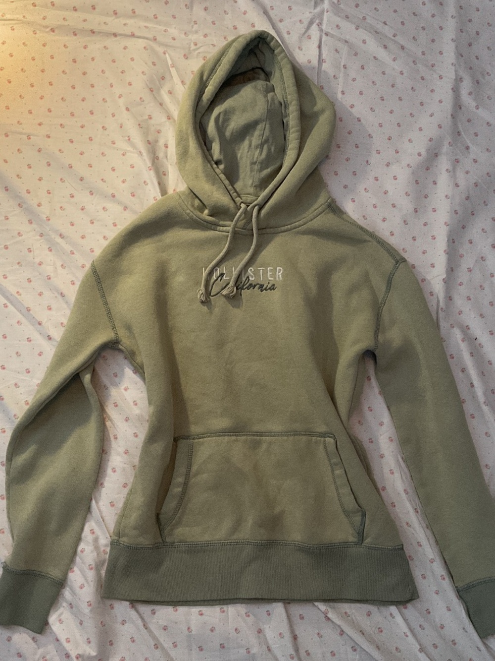 Hollister light green hoodie